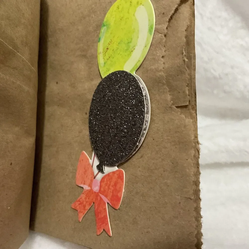 Rustic Handmade Lunch Bag Greeting Card Kid's Birthday Unisex W Envelope